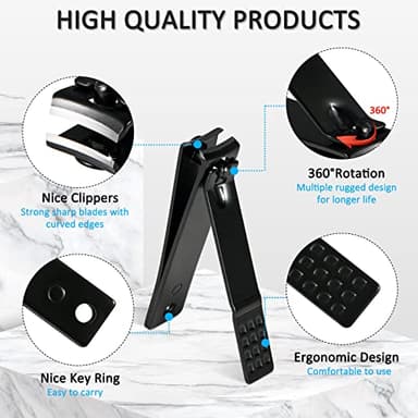 MINKINH Manicure Set Professional Nail Clipper Kit-26 Pieces Stainless Steel Manicure Kit,Nail Care Tools with Luxurious Travel Case - Image 2
