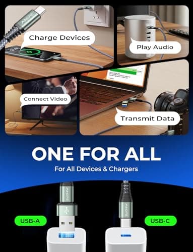 AINOPE USB C to USB C Cable, 10 FT USB C Cable Fast Charging with USB to USB C Adapter, 60W USB to USBC Cable for iPhone 17 Pro Max Air Type C Cable for iPhone 16/15/14/13/12, Grey - Image 6
