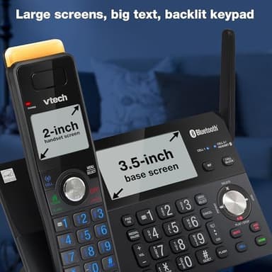 VTech IS8128-41 Super Long Range 4-Handset DECT 6.0 Cordless Phone for Home with Answering Machine, 2300 ft Range, Call Blocking, Bluetooth Connect to Cell, Intercom - Image 5