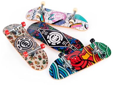 TECH DECK, Ultra DLX Fingerboard 4-Pack, Element Skateboards, Collectible and Customizable Mini Skateboards, Kids Toy for Ages 6 and up - Image 6