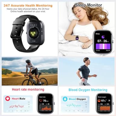 Smart Watch for Men Women, 2025 HD 1.91" Smartwatches (Answer/Make Call), 112+ Sports Modes Fitness Activity Tracker, Calories/Heart Rate/Sleep Monitor, IP68 Waterproof Step Counter for Android iOS - Image 4
