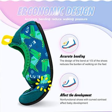 Apolter Baby Boys and Girls Swim Water Shoes Barefoot Aqua Socks Non-Slip for Beach Pool Toddler Kids - Image 3