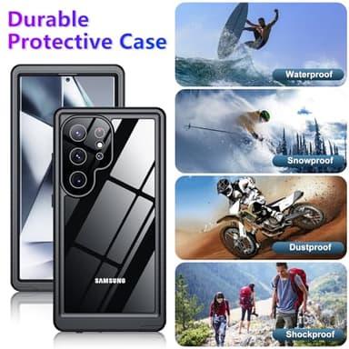2025 New for Samsung Galaxy S24 Ultra Case Waterproof, [Built-in Camera & Screen Protector][Military Grade Shockproof][IP68 Underwater][Dustproof][Dropproof] Full Body Phone Case for S24 Ultra 6.8" - Image 6