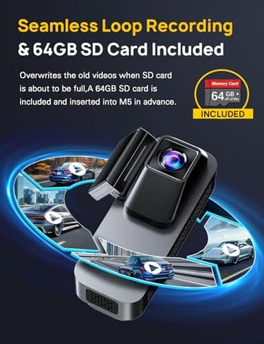 Anyski 3 Channel 4K Dash Cam Front and Rear Inside, Built-in 5G WiFi, 4K+1080P+1080P Dash Camera for Cars with 64GB Card, Dashcam with Loop Recording, G-Sensor, 24H Parking Monitor, Silver - Image 4