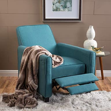 Christopher Knight Home Darvis Fabric Recliner Club Chair, Dark Teal 26.75D x 34W x 36.25H in - Image 6