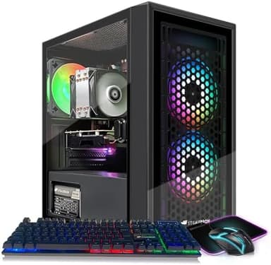 STGAubron Gaming PC Desktop Computer, Intel i7 Xeon E5 3.0GHz, Radeon RX 550 4G, 16GB RAM, 512GB SSD, 600M WiFi, BT 5.0, RGB Fan x3, Windows 11 Home - Image 2