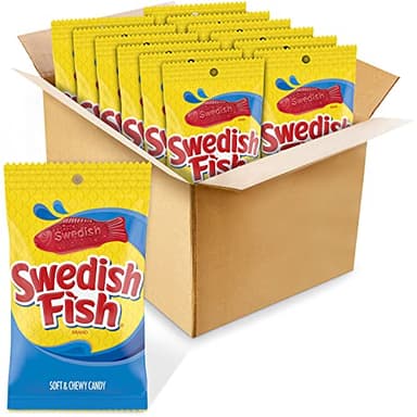 SWEDISH FISH Soft & Chewy Candy, 12-8 oz Bags - Image 1