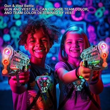 Laser Tag Set of 2, Lazer Tag Game for Kids Indoor & Outdoor Play, Gift Ideas for Kids Teens and Adults, Cool Toys for Teenage Ages 8 9 10 11 12+Year Old Boy & Girls - Image 6