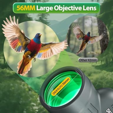 Monocular Telescope for Adults High Powered - 12x56 Waterproof Monocular Scope with Clear Low Light Vision - Compact Telescope with Tripod Smartphone Adapter for Bird Watching Hunting Hiking Travel - Image 4