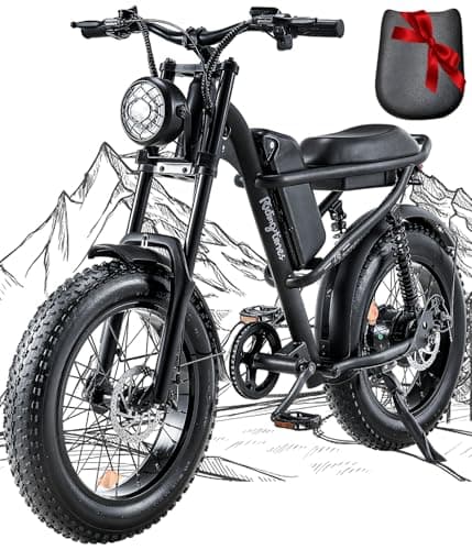 Riding'times Z8PRO/Z8S Moped Style Ebike for Adults, 1500W 31.2AH/ 20.4AH Long Seat Electric Dirt Bike with 20" Fat Tire, Max 31MPH & 40-150 Miles, Full Suspension E Bike All Terrain - Image 1