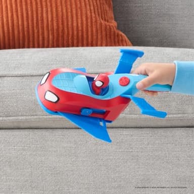 Jazwares Marvel Spidey and His Amazing Friends Spidey Team Split Racer - 8.5-Inch Three-in-One Vehicle with Web Darts, Sound Effects, and Phrases - Image 10