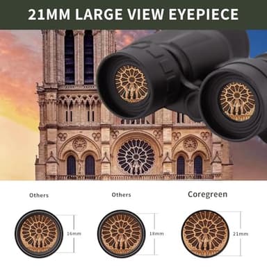 10x50 High Powered Binoculars for Adults - Professional Wide View Porro Prism Binoculars with BAK-4 Prism Water-Resistant Fogproof, Low Light Vision for Bird Watching Hunting Concerts Stargazing - Image 4