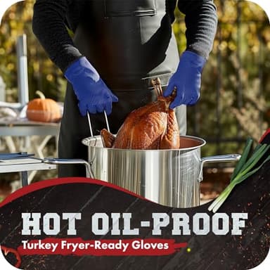 KITCHEN PERFECTION Silicone Smoker Oven Gloves -Extreme Heat Resistant Bbq Gloves -Handle Hot Food Right on Your Smoker Grill Fryer Pit|Waterproof Oven Mitts Grill Gloves |Superior Value Set+3 Bonuses - Image 5