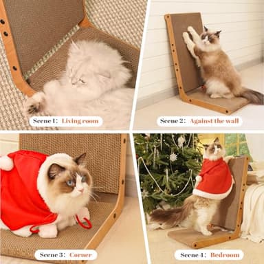CHEERHOME PETS L Shaped Cat Scratcher 12.6"x23.6" Vertical Cat Scratching Board for Indoor Cats (Large) - Image 6