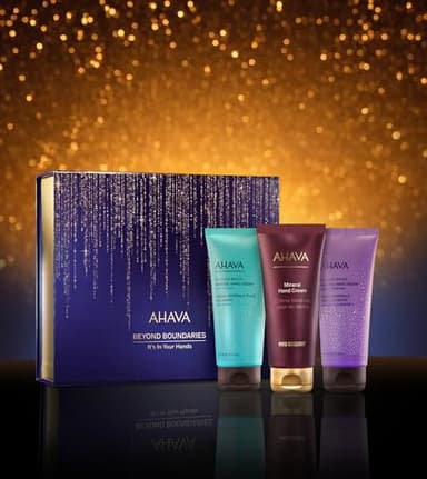 AHAVA It's In Your Hands Gift Set - Includes Mineral Hand Creams of Sea-Kissed, Vivid Burgundy & Spring Blossom, 3 x 3.4 Fl.Oz & Sample Crystal Osmoter X6 Serum - Image 3