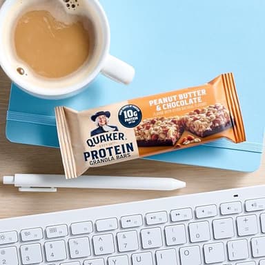 Quaker Protein Granola Bars, 2 Flavor Variety Pack, 10g Protein, 1.41 oz Bars, 20ct - Image 7