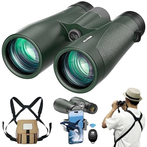 15x54 Binoculars for Adults High Powered with Harness, Phone Adapter and Bluetooth Camera Remote - Super Bright Waterproof Binoculars for Bird Watching Hiking Cruise Travel Stargazing - Image 1