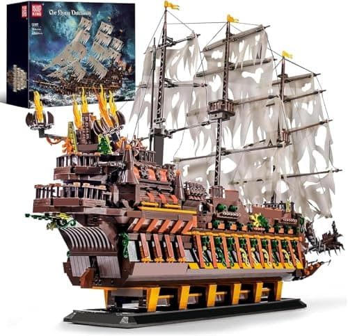 Mould King Large Pirates Ship Model Building Blocks Kits, MOC Dutchman Building Block Pirate Ship Construction Set to Build, Toys Gift for Age 14+/Adult Collections Enthusiasts (4364+Pieces) - Image 1