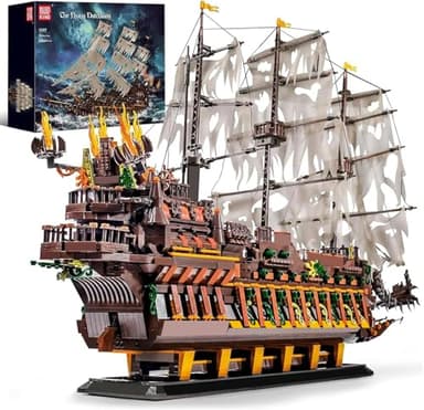 Mould King Large Pirates Ship Model Building Blocks Kits, MOC Dutchman Building Block Pirate Ship Construction Set to Build, Toys Gift for Age 14+/Adult Collections Enthusiasts (4364+Pieces) - Image 1
