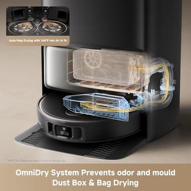 Mova V50 Ultra Complete Robot Vacuum and Mop Self-Cleaning, 24,000 Pa Suction, Liftable Navigation with Obstacle Overcoming and Warm Water Mopping with DuoSolution System Designed for Pets, Black - Image 6