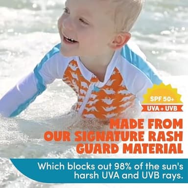SwimZip Boys' Long-Sleeve UPF 50+ Swimsuit for Baby, Toddler, & Little Boys - Image 6