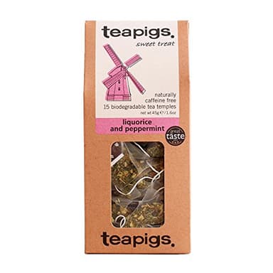 Teapigs Liquorice and Peppermint Tea Bags Made With Whole Leaves (6 Packs of 15) - Image 1