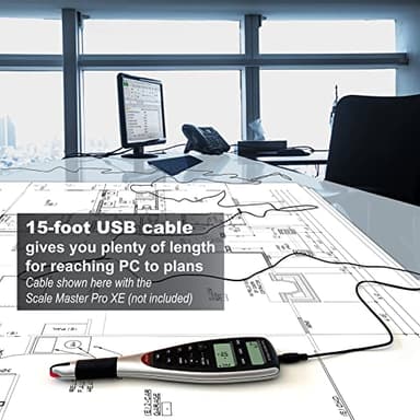 Calculated Industries 5006 Scale Master ProXE PC Interface Cable for the 6135 Scale Master ProXE, 15 feet, Black - Image 6