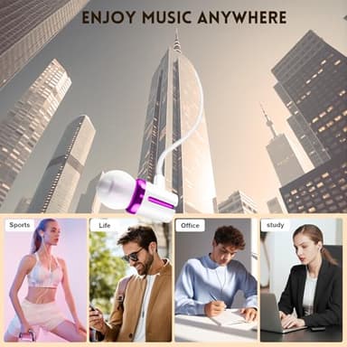 Kirababy Earbuds Wired with Microphone, 5 Pack Wired Headphones with Powerful Heavy Bass, High Definition, Earphones 3.5mm Jack - Image 5