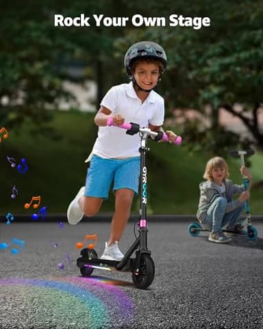 Gyroor Electric Scooter for Kids, E-Throttle 150W Motor LED Display, H30Max-Pink - Image 5