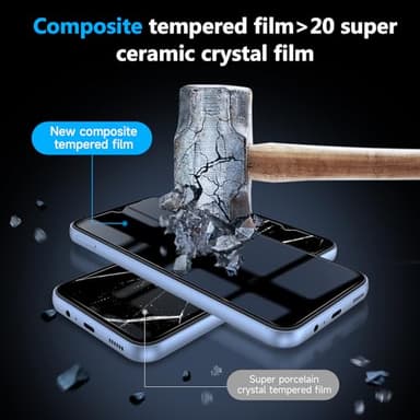 RXNMH 2 Pack Samsung Galaxy A15 5g Screen Protector With 2 Pack Fit For Samsung A15 Camera Lens Protector,Upgraded HD Tempered Glass, Touch Sensitive,Bubble Free,Case Friendly - Image 2