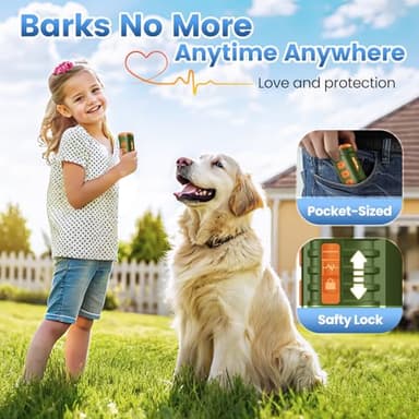 Dog Bark Deterrent Device, Anti Barking Device for Dogs 3X Ultrasonic to Stop Barking Neighbors Dog| 50ft Range, 5 Adjustable Modes, Flashlight & Beep | Safe & Effective for Small, Medium & Large Dogs - Image 6