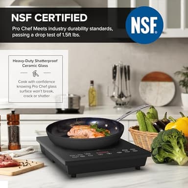 Nuwave Portable Induction Cooktop, NSF-Certified Single Electric Burner, 94 Precise Temp Range, Large 8” Heating Coil, Perfect for Professional & Commercial Settings, Shatter-Proof Glass Surface - Image 3