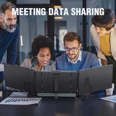 14'' Screen Extender Portable Laptop Plug-play, 1080P IPS Laptop Monitor Extender Built-in Speaker, HDMI/USB-A/Type-C Triple Monitor for 13''-17.3'' Laptops, Work with Mac, Windows, Chrome, Switch - Image 6