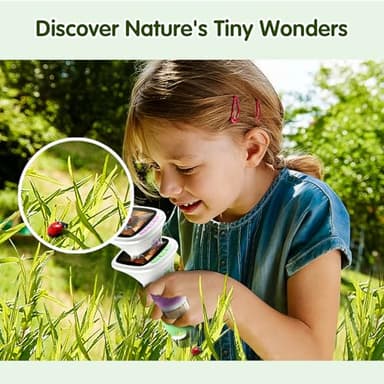 Microscope for Kids, EDCREATY 200X-1000X Portable Pocket Handheld Microscope, 2.4 High-Definition Screen, 200W Pixels for Birthday Christmas Holiday Toys Gifts for 5 6 7 8 9 10 11 12 Kids - Image 6