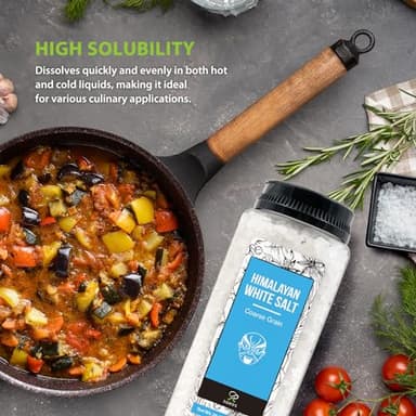 Soeos Himalayan White Salt, Coarse Grain, 39 oz (2.4 Pound), Non-GMO and Nature Himalayan Salt, Sea Salt for Grinder Refill, Healthier Table Salt Substitute (Pack of 1) - Image 8