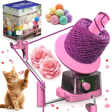 CozyBomB™ Yarn Winder | Electric Yarn Ball Winder, 13 oz Dual Strong Tension Knit Spinner for Crocheting, Automatic Crochet Wheel for Knitting Birthday Gift, Swift Weaving Ball Yarning Cake Roller - Image 1