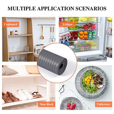 Mcrbeay Shelf Liners for Kitchen Cabinets, Non-Adhesive, 12Inch x 30Ft, Non-Slip Kitchen Drawer Liner, Waterproof Durable Cabinet Liners for Shelves, Pantry, Dark Gray - Image 7