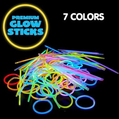 JOYIN 600 Pcs 8" Glowsticks, Halloween Supplies Pack, Bracelets Necklaces, Glow in the Dark Party Favors, Easter, Christmas, Football Party Supplies - Image 6