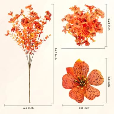HAORESULT Fall Artificial Flowers for Outdoors 16 Bundles of Daisy Flowers to Add a Touch of Classy to Your Front Door, Porch, Patio, Courtyards, and Balcony - Image 3