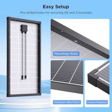ZOUPW N-Type 16BB 200 Watt Solar Panel,Gifts for Men,2Pcs 100W 12V Solar Panels, 25% High Efficiency Monocrystalline PV Module IP68 Waterproof for RV Trailer Marine Rooftop Farm Off-Grid Blackout - Image 7