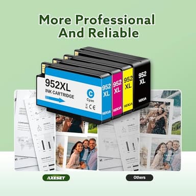AXESET Compatible 952XL Ink Cartridge Replacement for HP Officejet Pro 7740 8710 8720 8210, Black, Cyan, Magenta, Yellow, 4-Pack - Image 4
