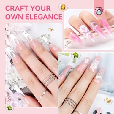 SAVILAND Acrylic Nail Kit with Drill: Professional Nail Kit Acrylic Set for Beginners with Everything Gel Polish U V Light Decorations for Home Salon Gift Set - Image 7