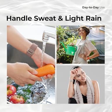 Acextro 5 Pack Stretchy Bands Compatible with Samsung Galaxy Watch 7 6 5 4 FE Band 40mm 44mm 45mm/Watch 6 4 Classic 4 42mm 46mm 43mm 47mm/Active 2, 20mm Water-Resistant Elastic Nylon Sport Strap - Image 6