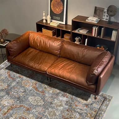 RUGSURE Washable Area Rugs - Perfect for Living Room, Bedroom, Kids Room, Nursery - Stain & Water Resistant Non-Slip, Pet & Child Friendly, Vintage Tribal Area Rugs (Turmeric and Grey, 8' x 10') - Image 5