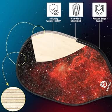 DULCE DOM Pickleball Paddles, USAPA Approved Set with 4 Premium Wood Balls and Bag, Rackets Gifts for Beginners & Pros, Women Men - Image 7