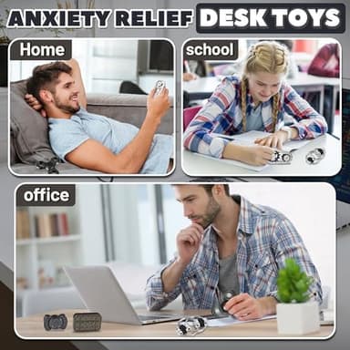 Valentines Day Gifts for Him 5 Pcs Fidget Toys Adults & Teen Metal Fidgets Spinner Magnetic Slider Cool Gadgets Office Desk Toy Stress Relief Sensory Items for Autism ADHD Anxiety Gift for Teen Boys - Image 5