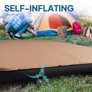 LOSTHORIZON Air & Foam Camping Mattress, Self-Inflating Sleeping Pad, 4.5" Thick, with Pump Sack, Full - Image 7