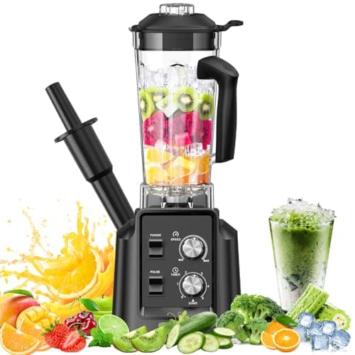 Blenders for Kitchen, Smoothie Blender - 1800W Professional Countertop Blender with 68oz Dishwasher-Safe Pitcher, Ice Crusher for Frozen Drinks & Smoothies, Black - Image 1