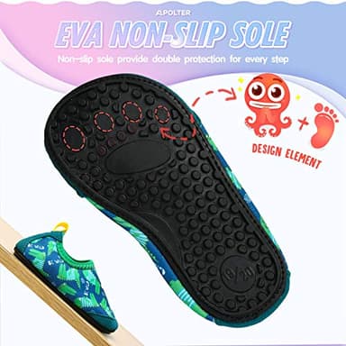 Apolter Baby Boys and Girls Swim Water Shoes Barefoot Aqua Socks Non-Slip for Beach Pool Toddler Kids - Image 5