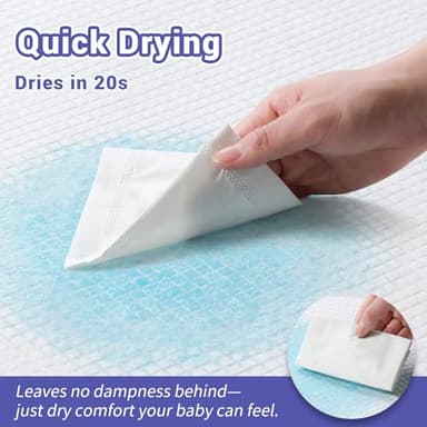 100 Pack Disposable Changing Pads for Baby [24" x 18"] Super Absorbency Disposable Underpads Large Bed Pads Absorbent Fluff Protective Table Pads Disposable Diaper Changing Pads, Leakproof - Image 3